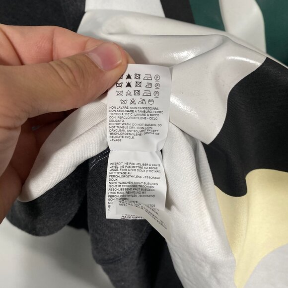 MARNI Oversized Block Print Short Sleeve Shirt Gray men's size 42 / XXS - Picture 6 of 9